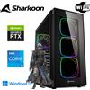 MEG-BAR PC da gioco - Intel i5 - GeForce RTX 3060 - 32 GB di RAM - 1 TB di SSD M.2 - Custodia SHARKOON RGB con vetro temperato - WLAN - Windows 11 Pro - PC per giocatori