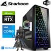 MEG-BAR PC da gioco - Intel i5 - GeForce RTX 3060 - 32 GB di RAM - 1 TB M.2 SSD - Custodia SHARKOON RGB con vetro temperato - WLAN - Windows 11 Pro - PC per giocatori