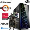 MEG-BAR PC da gioco - Ryzen 5 5600G 6x 4,4GHz - 32GB di RAM - 1TB M.2 SSD - Custodia SHARKOON RGB con vetro temperato - WLAN