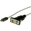 ROLINE 12.02.1164 cavo seriale nero 1,8 m USB Tipo-C DB-9