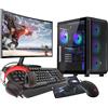 VIST PC Gaming Ryzen 5950X - RAM 64GB - RTX 5060 - SSD 1TB M.2 - WiFi - 27" - W11 Pro
