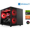 CSL-Computer PC da gioco, AMD Ryzen 7 8700F, 4100 MHz, GeForce RTX 5070, 32 GB di RAM DDR5, 2000 GB di SSD M.2, Windows 11 Home, USB 3.2 | M11840H