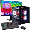 GAMEMAX PC da gioco MegaDeal Infinity Mini BK SET completo 2699 7796 Ryzen 7 5700X 16GB RAM 1TB SSD RTX 5060Ti (16GB) Windows 11 + monitor MSI 24" LED