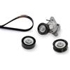 GATES Kit Cinghie Poly-V K025PK1810 Gomma Compatibilità con HYUNDAI Tucson TL, TLE, KIA Sportage QL, QLE