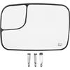 Oreq Vetro dello specchietto retrovisore, vetro dello specchietto riscaldato lato passeggero DODGE RAM 1500 2500 3500 PICKUP 2005-2009, vetro dello specchietto retrovisore dell'auto con piastra supporto(L)