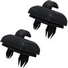 HIAHXC Clip per aletta parasole per auto, supporto universale per aletta parasole, in plastica, set di clip per aletta parasole compatibile con Audi A1 A3 A4 A5 Q3 Q5 (8E0 857 562) A7 B6 B7 B8 S4 S5 (nero)