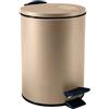 SPIRELLA - Pattumiera a Pedale Adelar 3L - Design Compatto - 16.8 x 16.8 x 25 cm - Colore Cappuccino - Coperchio Rimovibile - Ideale per Cucina e Bagno - Materiale Igienico