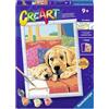 Ravensburger - CreArt Serie D - Amore di Cagnolini | Kit Pittura Bambini | Dimensione Di 25 x 18,30 | Giochi Bambina 9 Anni | Paint By Numbers | Idee Regalo | Regalo Bambino 9 Anni