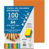 Dohe 30169 - Confezione di 100 folgi formato A4, 80 g, colore: arancio intenso