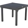 Hespéride - Mesa de jardín extensible Piazza, gris grafito - 8 plazas - Aluminio inoxidable - Extensión deslizante - Muebles de exterior