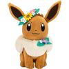 Pokémon PKW3667-20 cm peluche Evoli con corona, peluche ufficiale