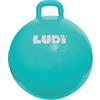 LUDI Pallone per Saltare XXL Blu, Ludi, Maniglia Anatomica - Pallone Gonfiabile Grande - Plastica Spessa ed Elastica - Giocattolo al Chiuso e all'Aperto
