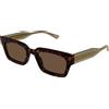 Gucci GG2069S 002 Occhiali da Sole Uomo Rettangolari Havana Lenti Marroni
