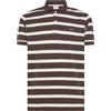 Sun 68 Polo Stripes S/S Marrone/Bianco Pique Uomo