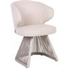 Richmond Interiors Sedia da Pranzo per Esterni Nuba - Beige Alpine Corda Intrecciata e Alluminio