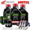 Motul - Hiflo - NGK Tagliando HONDA CBR 600 RR ABS 2013 2014 2015 / Olio Motul 5100 Filtro Candele