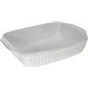 HOME 0 Pirofila Rettangolare 33,5X24X8 Pentole E Preparazione Cucina, Bianco