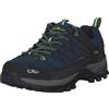 CMP Rigel Low Trekking Shoes Wp, Scarpe da trekking Uomo, Blue Ink-Yellow Fluo, 45 EU