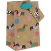 Ballyhoo Sacchetto regalo con profumo di cane salsiccia, in carta kraft, per compleanni e altre celebrazioni, perfetto per piccoli regali, 12,7 x 20,3 x 10 cm, multicolore