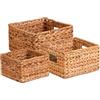 Honey Can Do sto-02882 Nesting Banana Leaf Baskets, Natural, 3-Confezione
