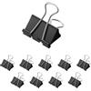 Westcott E-10703 00 Clip per documenti, 32 mm, nero, confezione da 12 clip in metallo per documenti