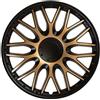 AUTO-STYLE J-Tec Set di 4 Copricerchi Orden 15 Pollici Nero/Oro