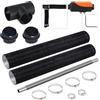 VEVOR Kit condotto tubo riscaldatore diesel 3, tubo di scarico in acciaio inox da 1, 2 prese d'aria, connettore uscita aria con raccordo a T per riscaldatori ausiliari diesel 2kW/5kW/8kW