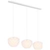 Globo lighting Lampadario a sospensione Irene a 3 luci in metallo bianco opaco con fiori in policarbonato 3XE14 16115-3H/40