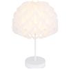 Globo lighting Lampada da tavolo Irene a 1 luce in metallo bianco opaco con fiore in policarbonato 1XE14 16115T/40