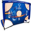 UEFA Porta da calcio pop-up da donna Champions League da 1,2 m, prodotto con licenza ufficiale, attrezzatura da allenamento 2 in 1, design portatile resistente alle intemperie, prodotto con licenza