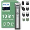 Philips Rifinitore All-in-one Multigroom Serie 5000 10 in 1 - Rifinitore per barba, capelli e corpo, lame autoaffilanti interamente in metallo, 11 impostazioni di lunghezza (0,5-16 mm), MG5918/15