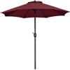 Yaheetech Ombrellone da Giardino Esterno 270 cm Portatile Parasole Protezione UV con Manovella 8 Stecche Reclinabile Telo in Poliestere Tubo in Alluminio Spiaggia Balcone Terrazzo Rosso Borgogna