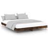 vidaXL Struttura letto in rovere affumicato 150x200 cm materiale a base di legno