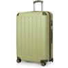 Hauptstadtkoffer Spree - Valigia rigida grande, TSA, 4 ruote doppie, trolley, valigia da viaggio, espandibile, 75 cm, 119 litri, KIWI