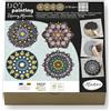 Aladine - Kit Mandala in Dot Painting - Cofanetto 4 stencil Mandala & Strumenti Dot Painting - 85496