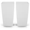 VEVOR Set di Fioriera Alta per Piante Fiori 2 pezzi, Fioriera Altezza 75 cm da Interno Esterno Cortile Giardino Ingresso con Fori di Drenaggio, Materiale in Plastica, Forma Conica Quadrata, Bianco