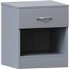 Vida Designs Comodino, H 47 x W 40 x d 36, Grigio
