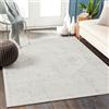 Livabliss Ceren Tradizionale Vintage Rectangle Tappeto | Bianco sporco, Grigio chiaro, Grigio medio | 120x170cm | Soggiorno e Camera da Letto | Tessuto a Macchina Polipropilene
