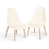 B. toys - Kid Century Modern: Set di sedie - Avorio - Sedie per bambini - Gambe in legno - Mobili per bambini - 3 anni +