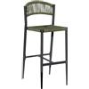 Moia Greenwood Sgabello Milano Antracite Twist Wicker Verde Contract