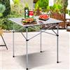 BAKAJI Tavolo Da Campeggio Picnic Richiudibile In Alluminio 70x70x70 cm Con Custodia