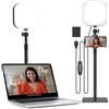 Mojimdo Illuminazione per videoconferenza, luce per webcam a 180 LED con supporto per telefono per videoregistrazione, luce zoom per computer portatile, luce video per riunioni online, videochiamate