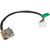 ZAHARA Connettore Alimentazione Carica DC Power Jack per HP 15-AC 15-AE 15-da 15-EG 15-AY 15-AF 15-ES 15M-ES 15M-EU 14-BS 14t-BS 17-U 17T-U M7-U M01322-S75 813945-001 799736-T57 787922-001 L20475-001