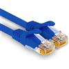 1aTTack.de - 1 cavo di rete Cat7 da 2,0 m, Cat.7 Ethernet, cavo patch Lan & Cat 7 per la massima velocità Internet e collega tutti i dispositivi con presa RJ 45 blu