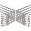1aTTack.de Cavo di rete piatto Cat.7 Gigabit Ethernet Lan (RJ45), 10Gbit/s, compatibile con Cat.5 -Cat.5e - Cat.6 Grigio - 10 pezzi 1 m
