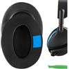 GEEKRIA Sport Cuscinetti auricolari di ricambio in gel di raffreddamento per cuffie Turtle Beach Stealth, Ear Force, Call of Duty, Recon Series Cuscinetti auricolari (extra spessi/neri)