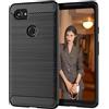 Cruzerlite Cover per Google Pixel 2 XL, Carbon Fiber Shock Absorption Slim Custodia per Google Pixel 2 XL (2017) (Black)