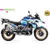 GRAFICA ADESIVA PROTEZIONI MOTO BMW GS R1250 BIANCO BLU AZZURRO