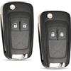 SLshiBo custodie per Chiavi Auto con Telecomando a 2 Pulsanti, Tipo Coltello, Custodia Pieghevole per Chiavi per Vauxhall Insignia Astra Meriva Zafira Movano Mokka Adam e Chevrolet Aveo Matiz Cruze