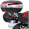 GIVI Bauletto in alluminio monokey con piastra in alluminio o carico massimo 6 kg adatto per BMW K 1200 R anno di costruzione 05 08 o per BMW K 1300 R anno di costruzione 09
